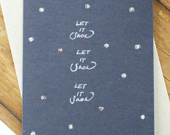 Sustainable Christmas card "let it snow"