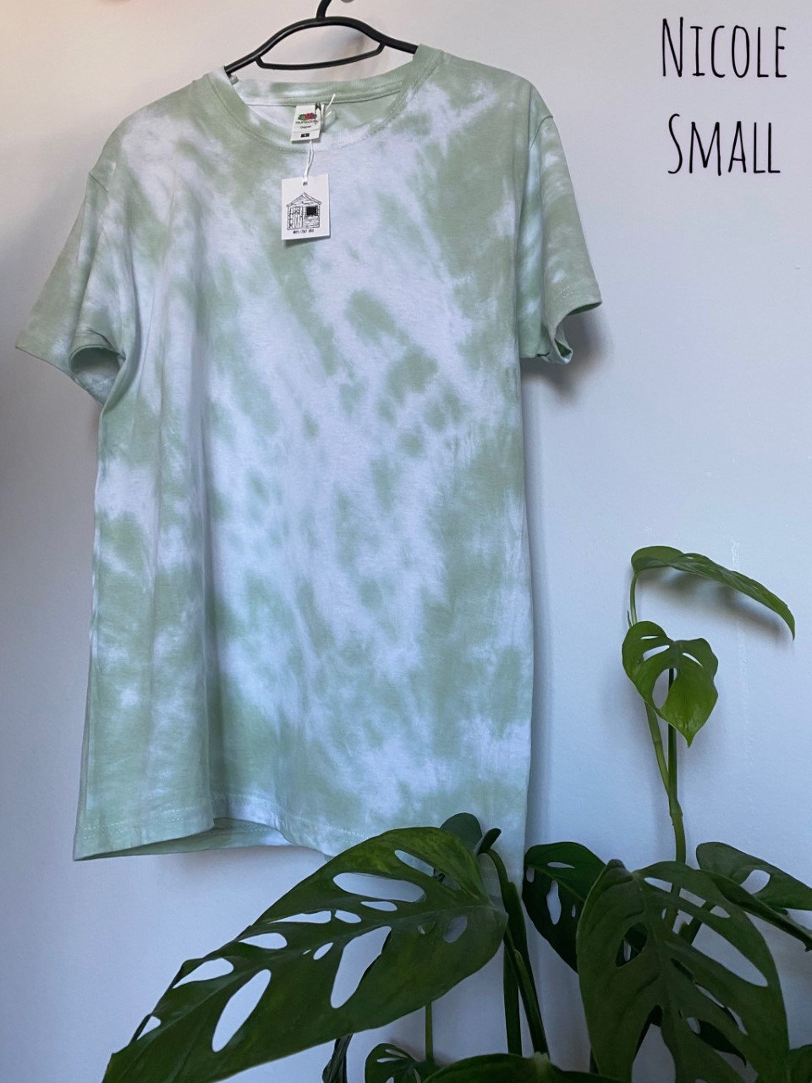 Sage green tie dye tshirt Etsy