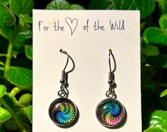 Rainbow Spiral Earrings