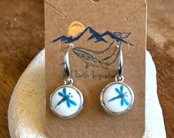 Glass Dragonfly Earrings