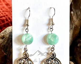 Aventurine Spiral Earrings