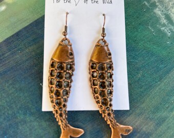 Copper Fish Earrings