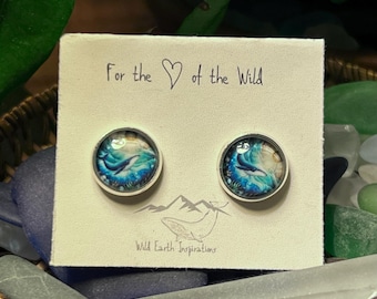 Humpback Whale and Calf Earrings