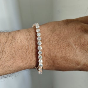 Tennis Bracelet, Gold Tennis Bracelet, Moissanite Tennis Bracelet, Dainty Bracelet, Diamond Bracelet, Gift for Her, Minimalist Bracelet