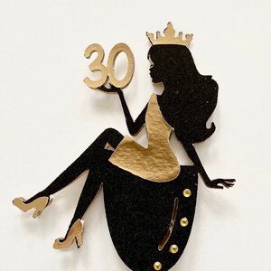 Birthday Silhouette Cake topper