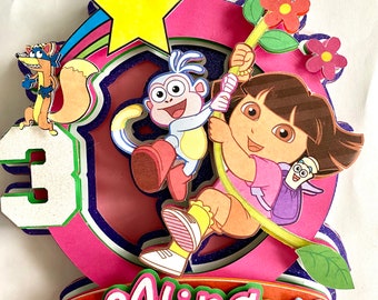 Dora Cake Topper Etsy Canada Dora Cake Topper Etsy Canada