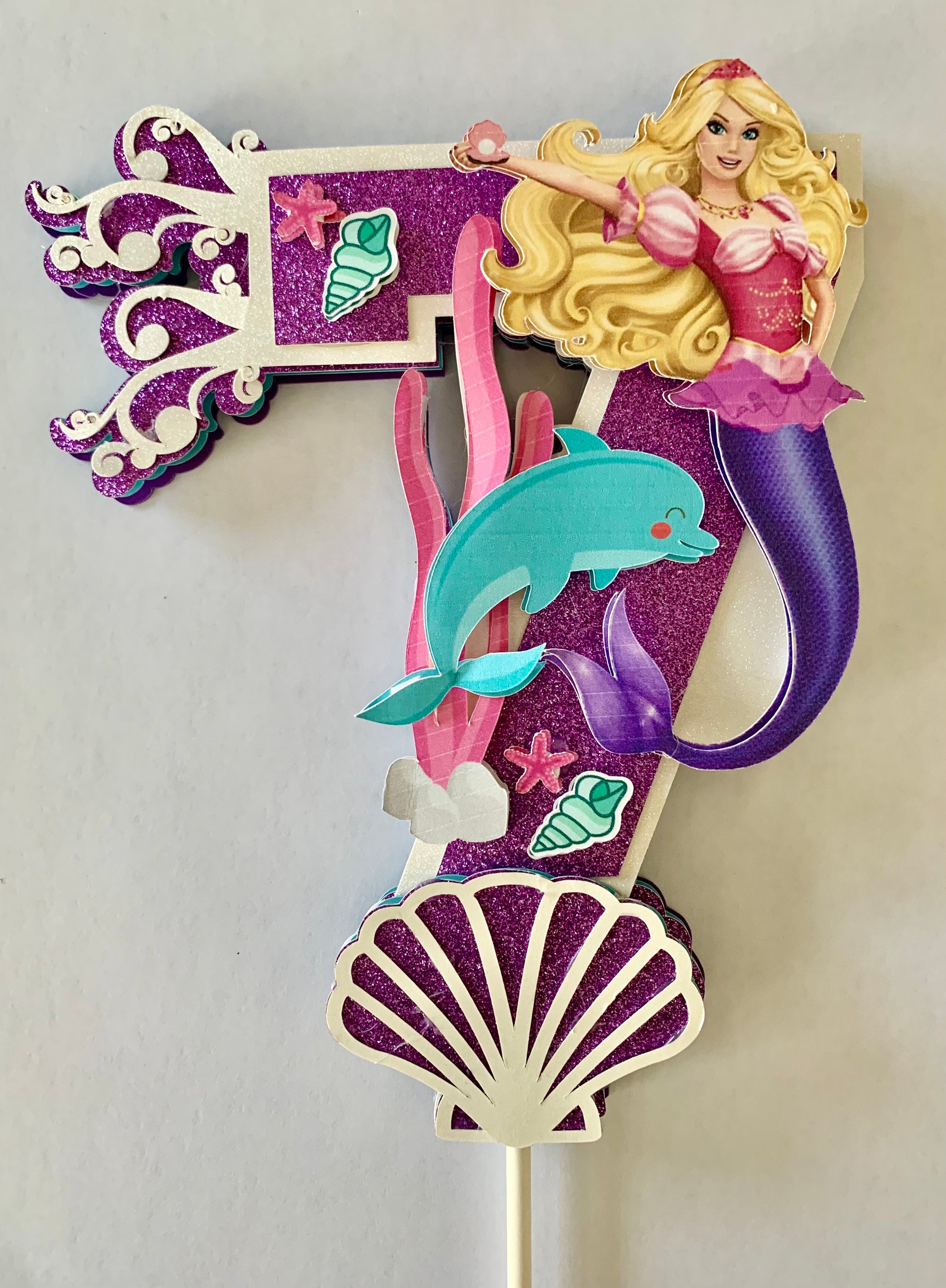 Barbie mermaid cake topper | Etsy