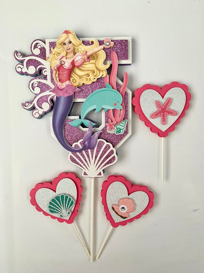 Barbie mermaid cake topper | Etsy