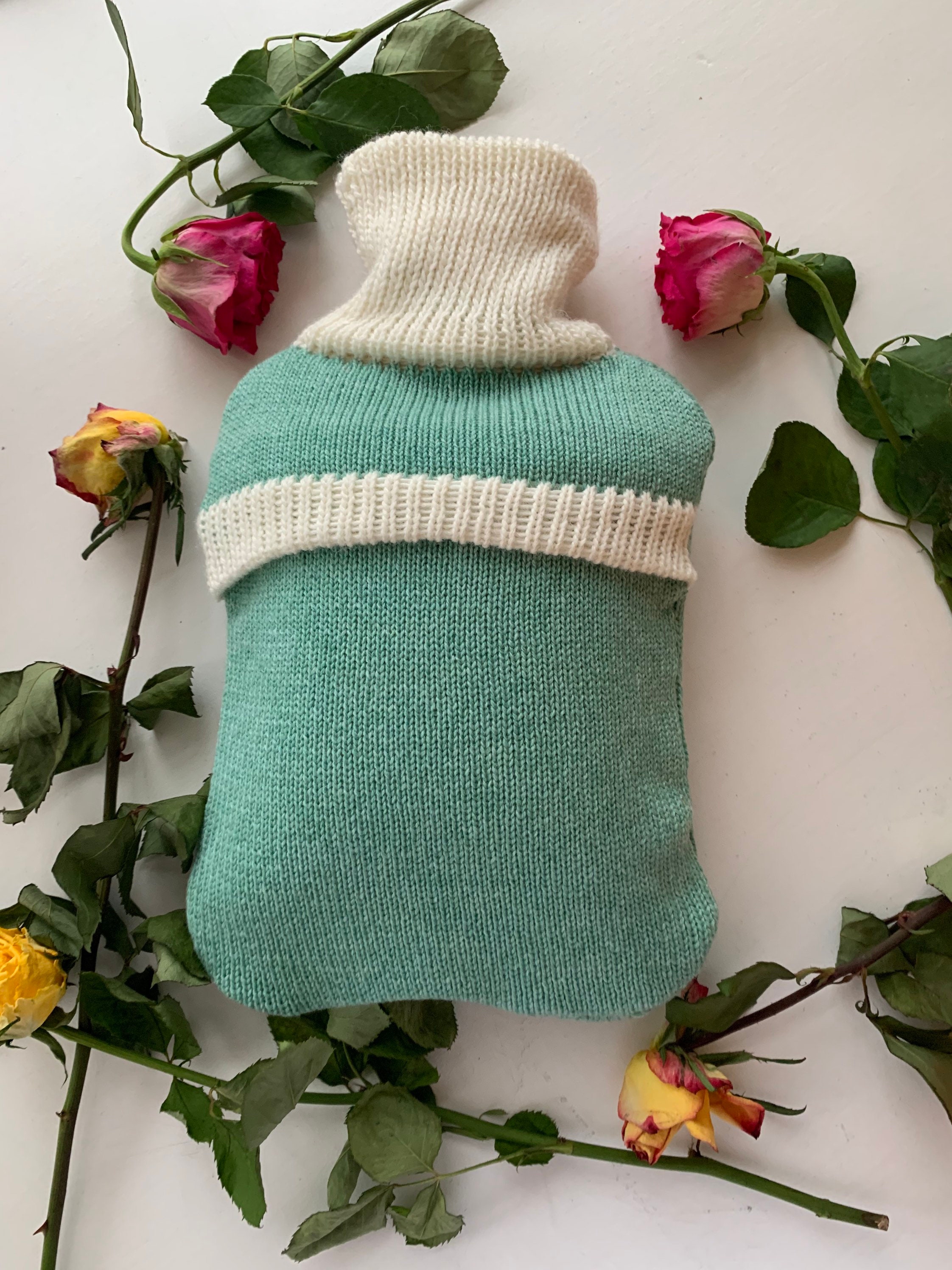 Personalised Custom Made Knitted Hot Water Bottle Cover Etsy