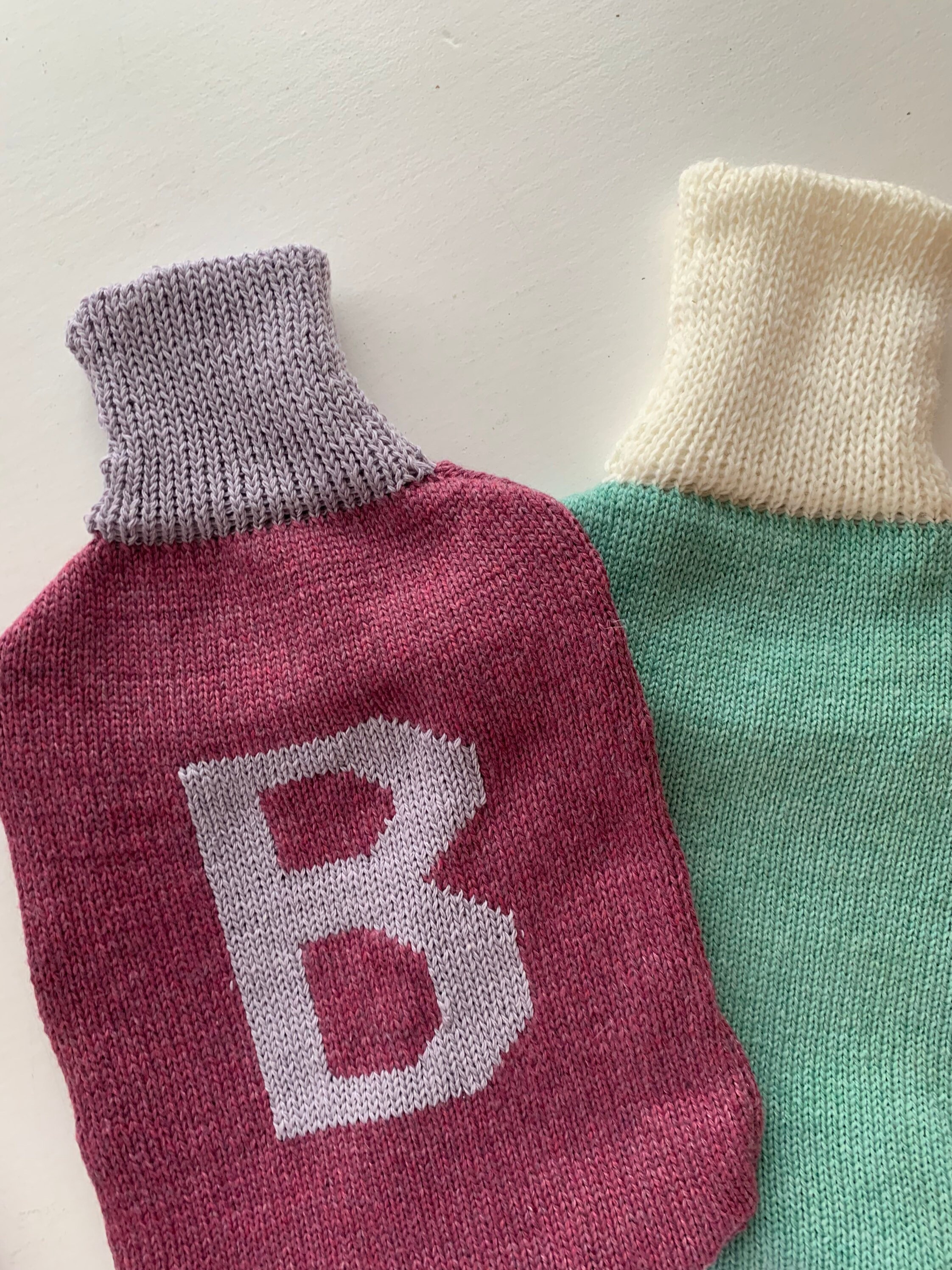 Personalised Custom Made Knitted Hot Water Bottle Cover Etsy