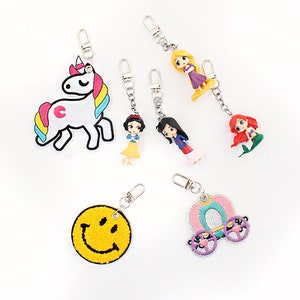 Name tag Charm, Key ring Charm, Bag Charm, Personalized Embroidery Name tag, Key chain, Custom item, Custom key ring,  Personalized Gift