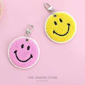 Smile Face Charm, Key ring Charm, Bag Charm, Key chain, Smile face, Custom key ring, Personalized Gift, bag Charm