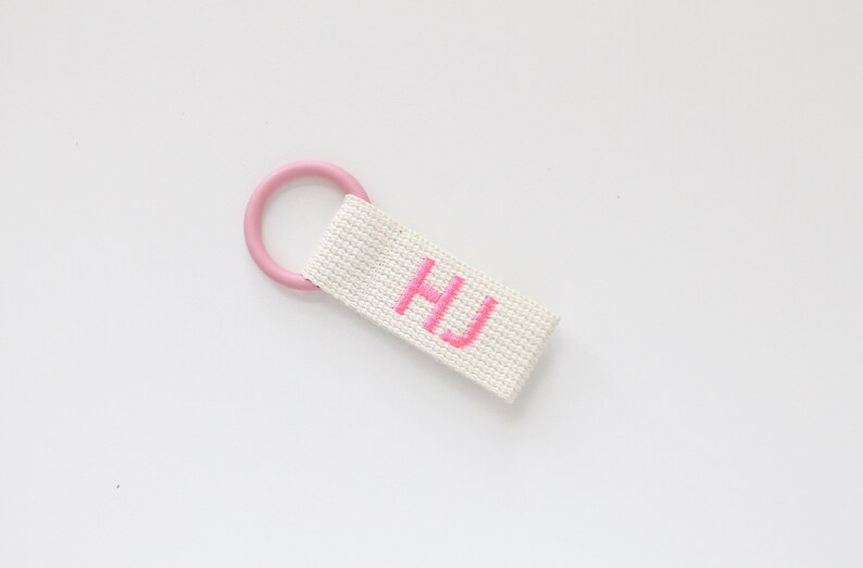 Personalized Name Tag, Bag Tag, Initial embroidery key chain, Alphabet key ring, Teacher gift, Custom key ring, Personalized Gift image 9