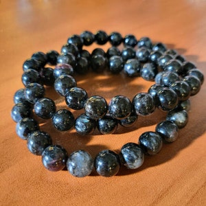 Black Kyanite Bracelet 6mm Beads