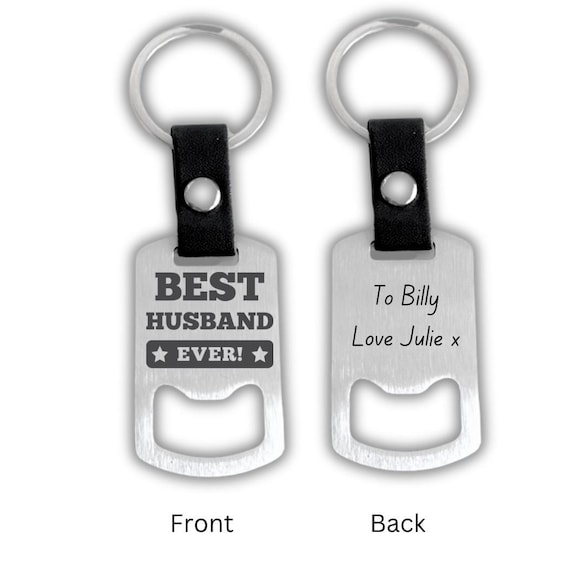 Best Husband Ever Engraved Bottle Opener Stainless Steel Keyring