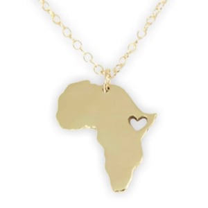 liebe Afrika Karte Halskette in Vergoldung, Afrika Kontinent Schmuck, Afrika Halskette, niedliche Reise Welt Halskette, Kultur Halskette, niedlich