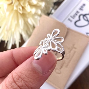 Large Statement Floral Ring • Big Flower Ring • 925 Sterling Silver • Handmade Thick Ring • Gift For Her •  Summer Ring • Boho Chic Ring •