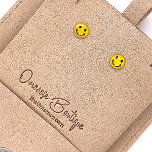 cute sterling silver 925 cute smiley face stud push back fun earrings, children or adults, gift earrings, dont worry be happy, hallmarked