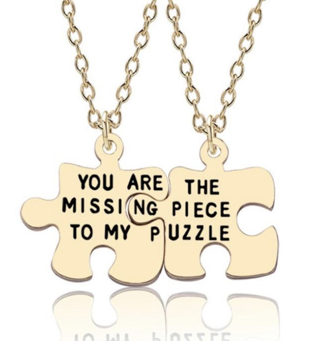You Are the Missing Piece to My Puzzle, Double Couples Necklace ...