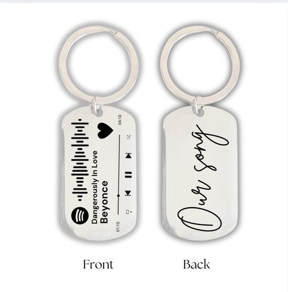 Personalised Keyring Spotify Scannable Keychain Spotify Song