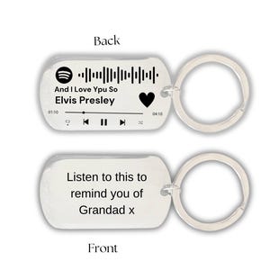 Music Scannable Keyring Personalised Gift Music Gift Keychain Customised Spotify Keyring Unique Memory Nostalgia Gift For Him or Her