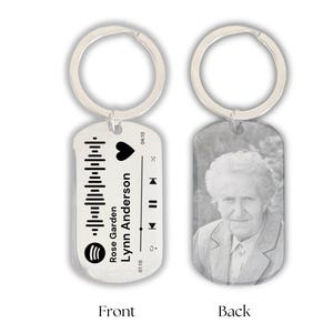Spotify Keychain Music Scannable Keyring Personalised Gift Music Gift Keychain Customised Keyring Unique Memorial Gift For Him or Her