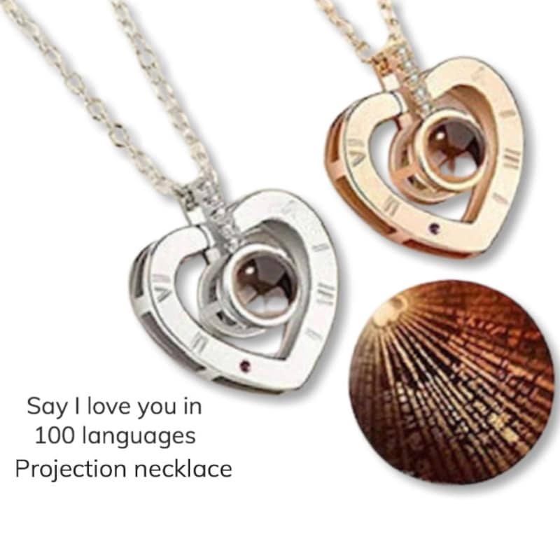 Rose Gold Necklace 100 Ways Of Saying I Love You Necklace Rose