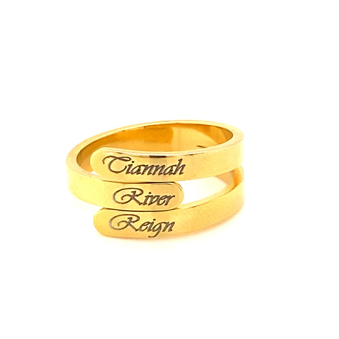 triple-name-adjustable-ring-gold-engraved-name-ring-wrap-etsy
