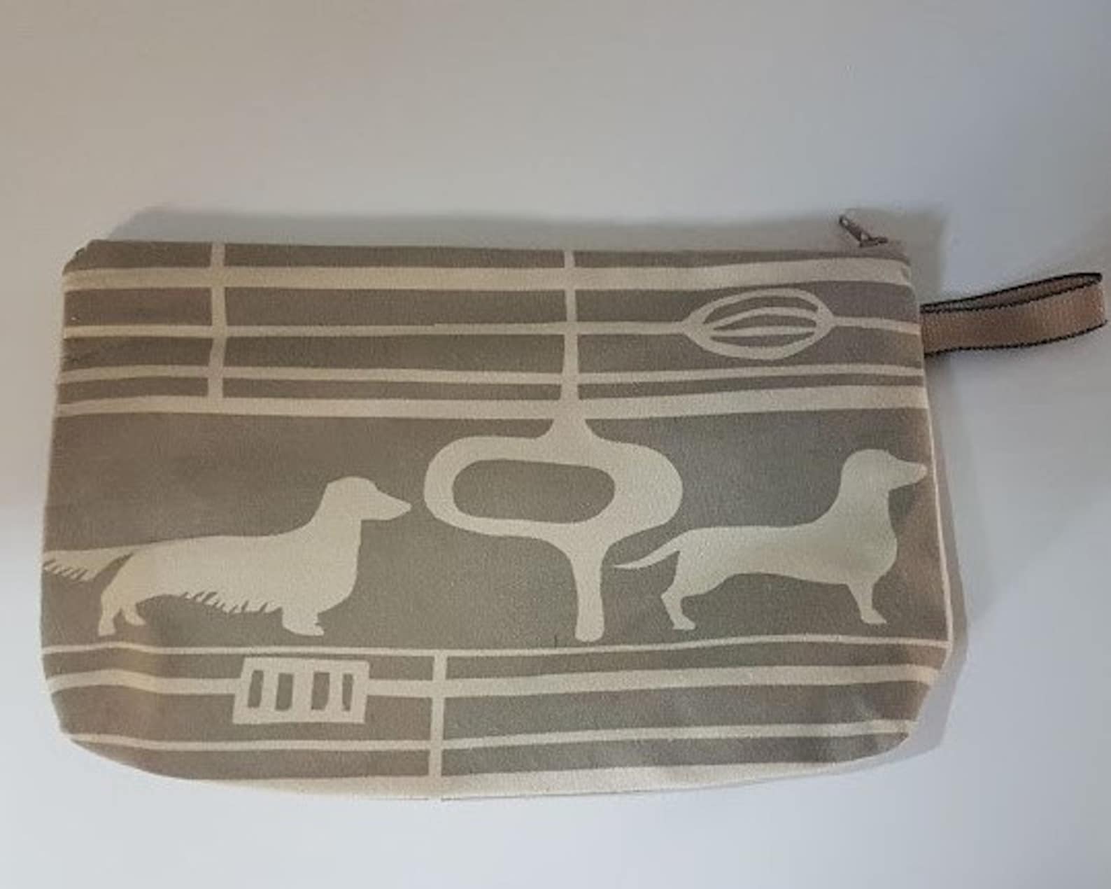 Sausage Dog Hand Printed Makeup Bag Etsy UK
