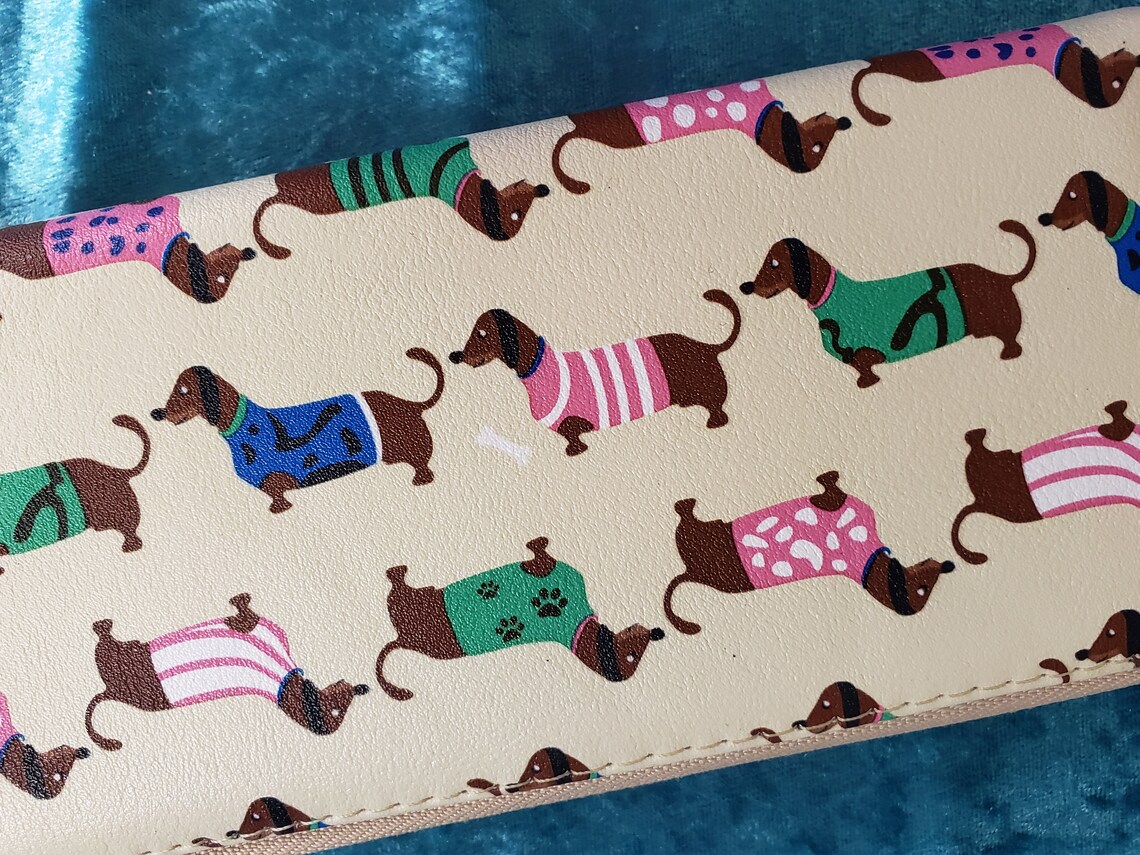 Dachshund Wallet with Wrist Strapcellphone case3 Colors Etsy