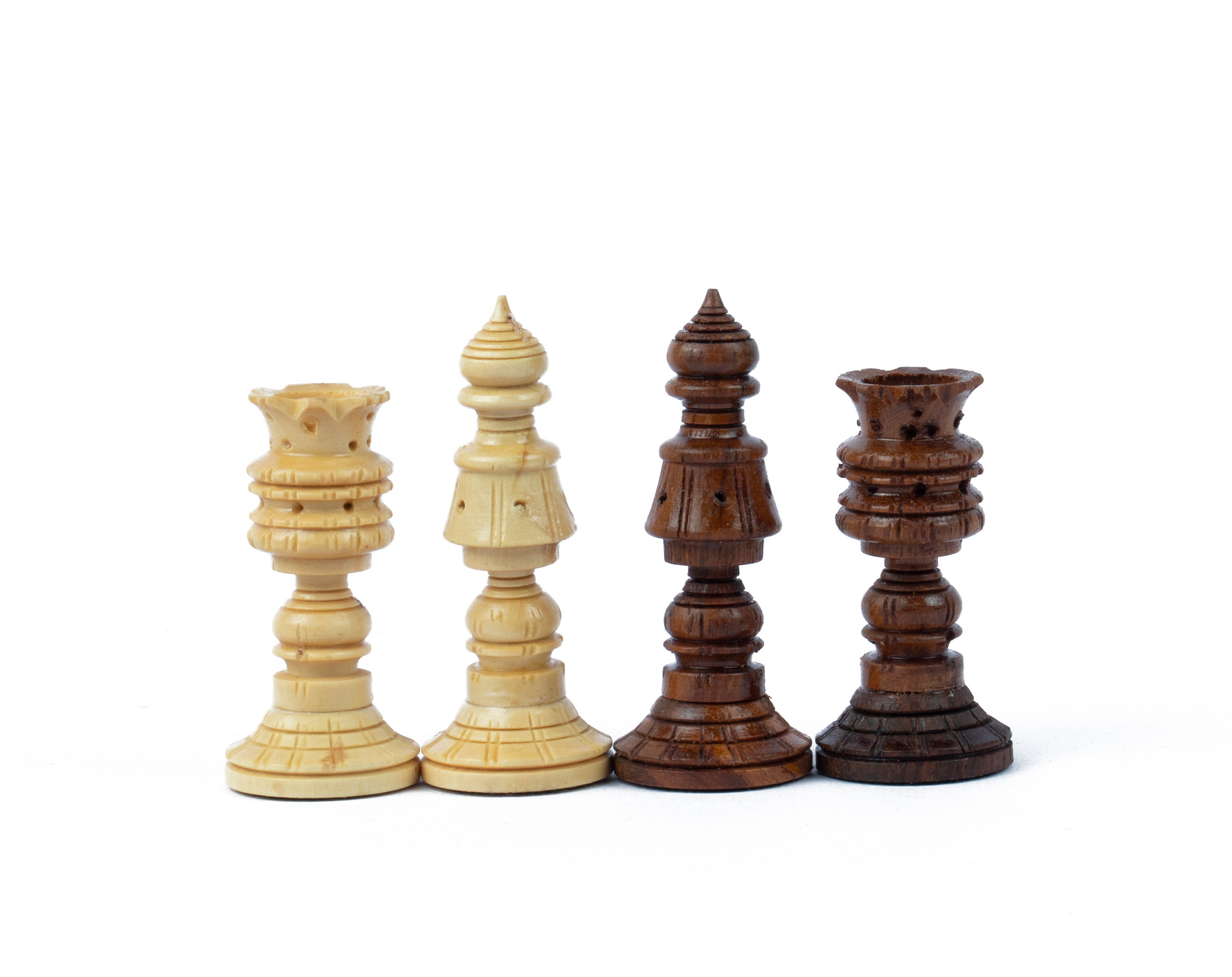 Vietnamese Handmade Wood Lacquer Chess Set with Carved Stone Pieces from  Vietnam