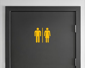 Männliche und weibliche lustig Toilette Zeichen Herren Damen Tür Aufkleber WC Bad Aufkleber