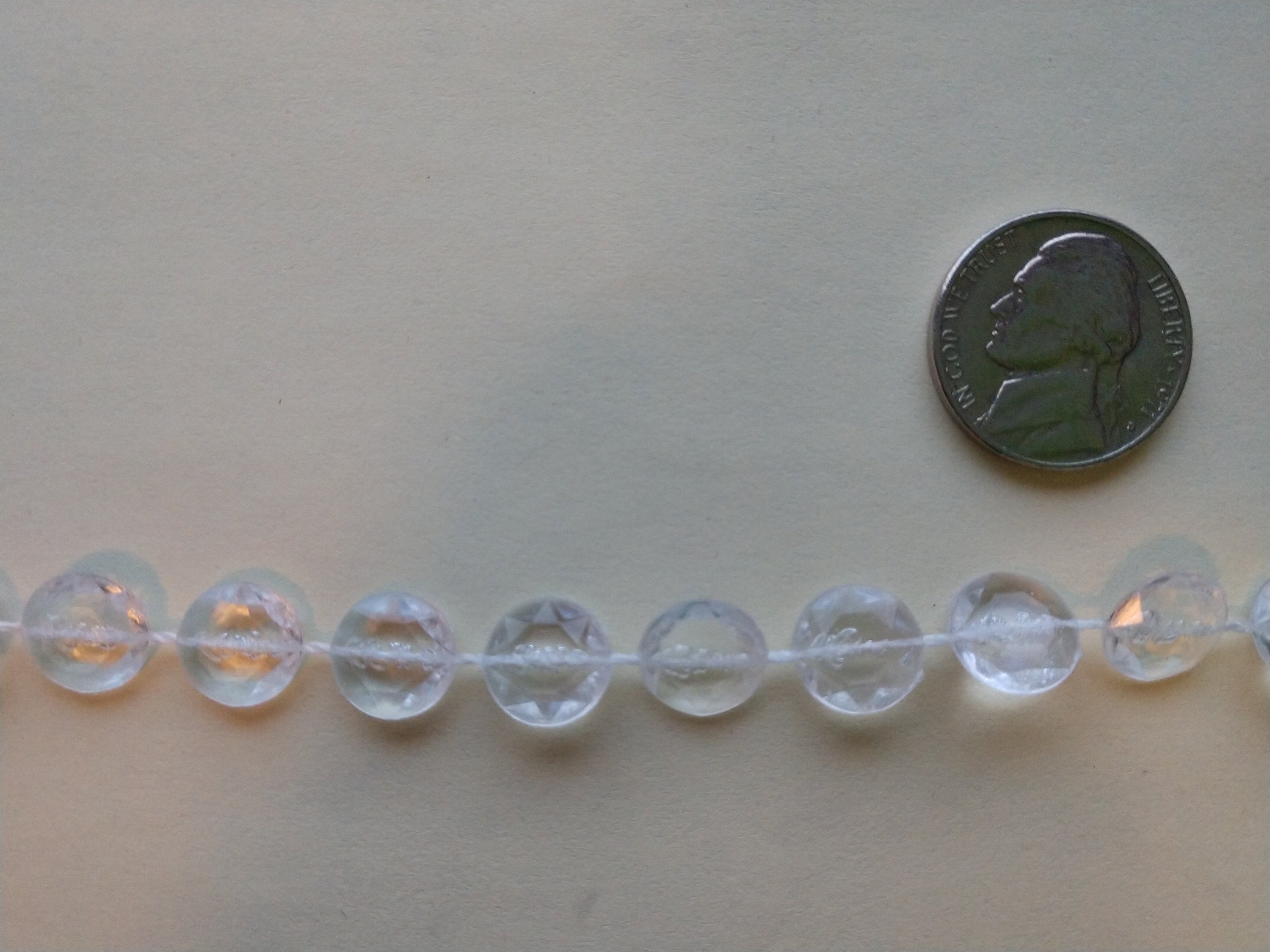 Large Clear Beads on string Etsy