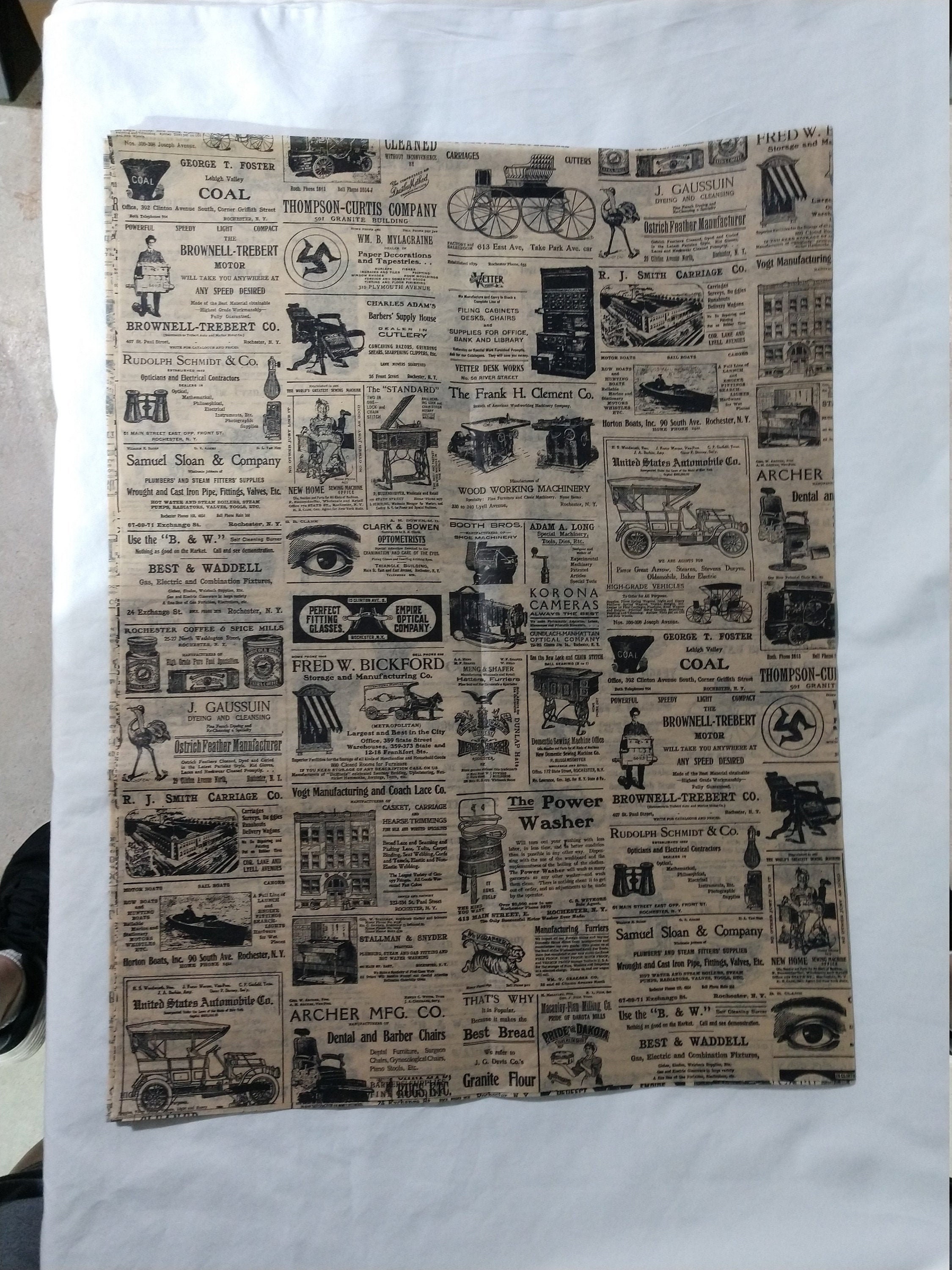 Newsprint Tissue Paper Etsy