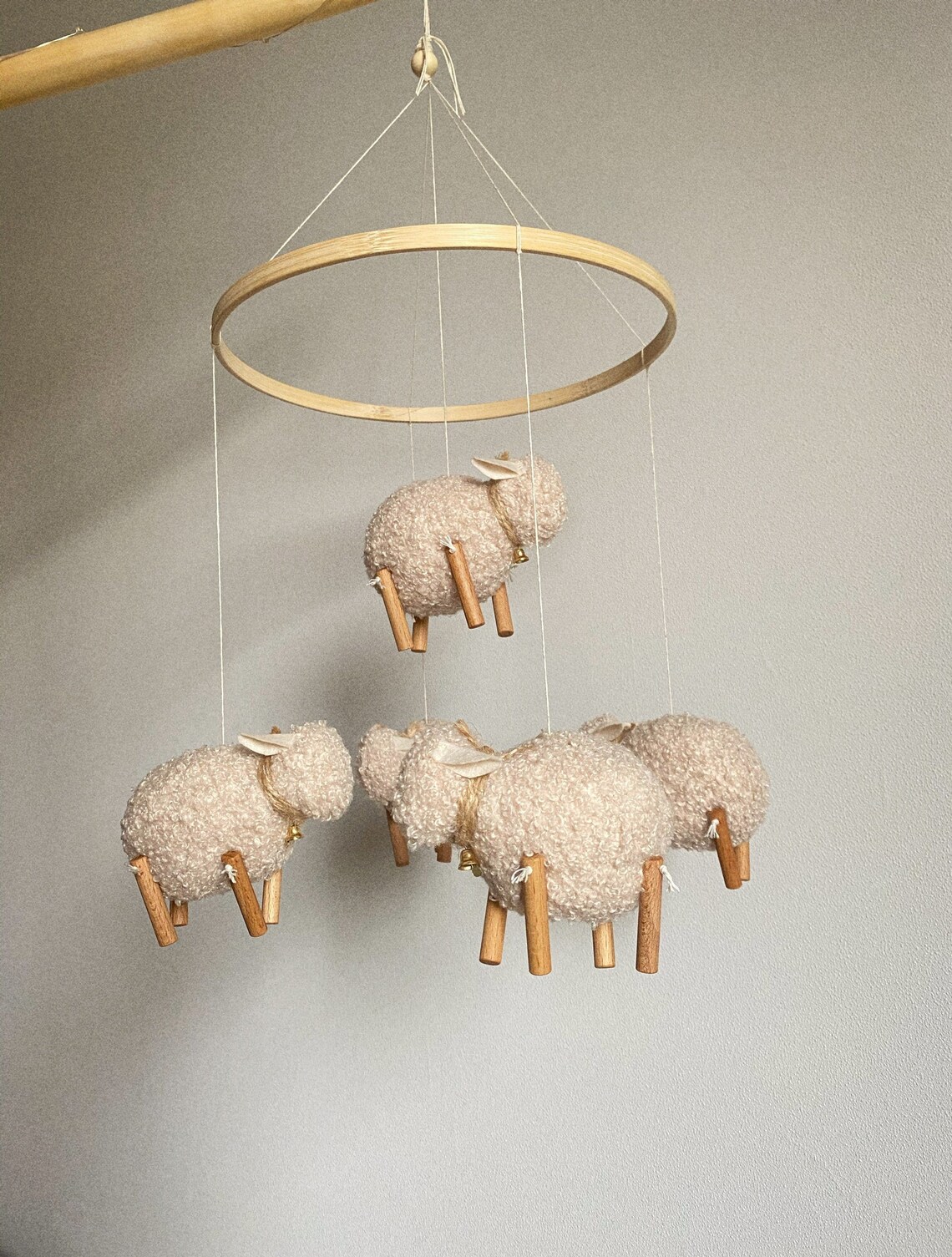 Sheep baby mobile lamb mobile sheep farm felt baby Etsy