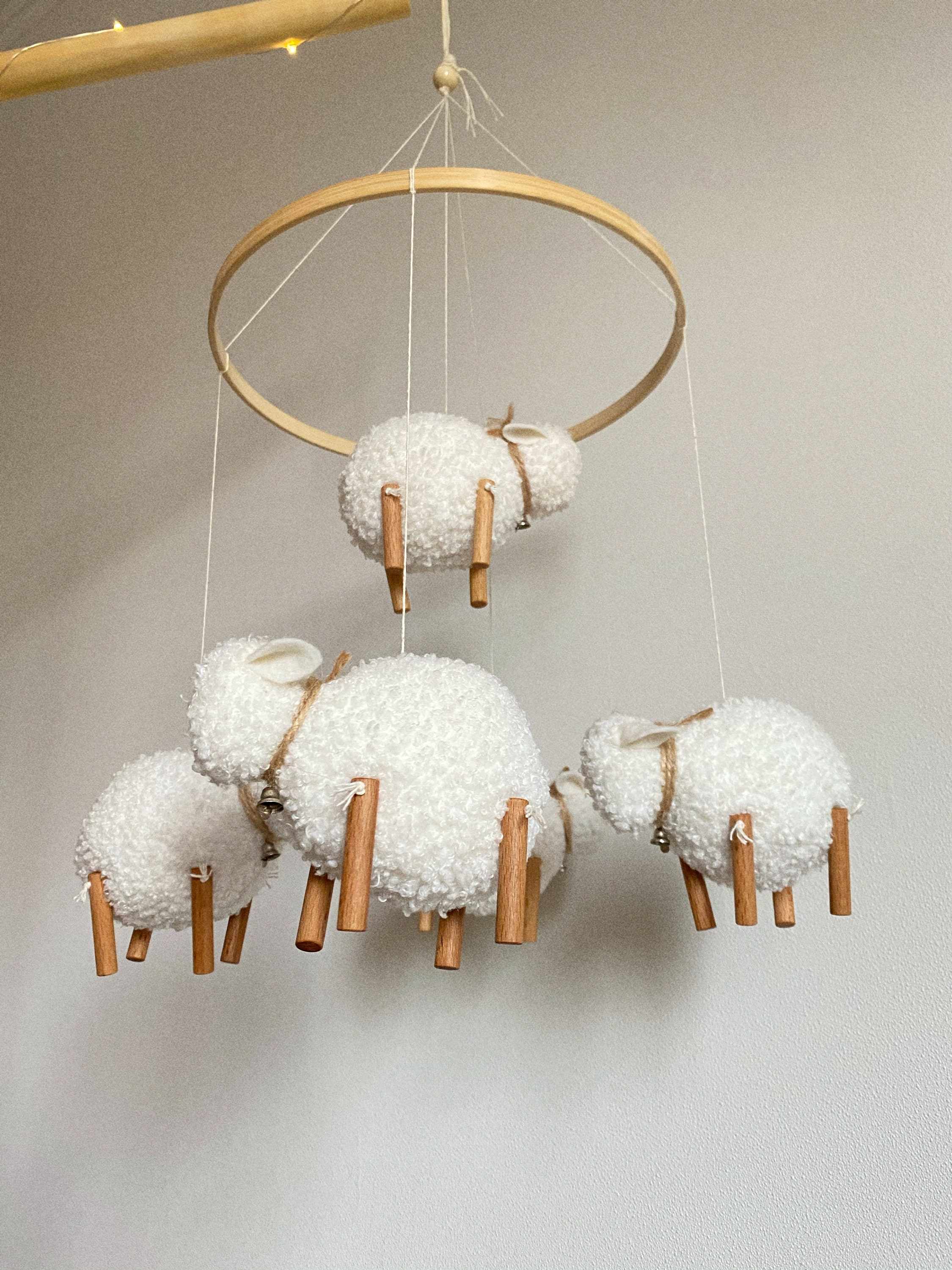 Lamb mobile crib sheep mobile sheep farm felt baby Etsy