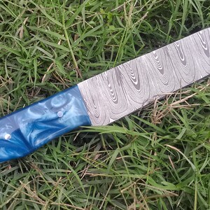 Custom Handmade Damascus Steel Chef Knife With Leather Cover
