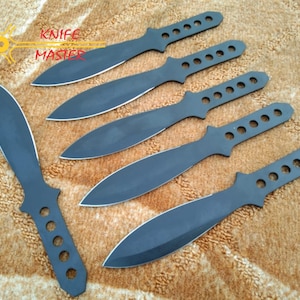 Handmade Carbon Steel Throwing Knife a Lot of 6 pieces
