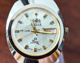 Rare Britix Deluxe swiss mechanical watch 39 jewels