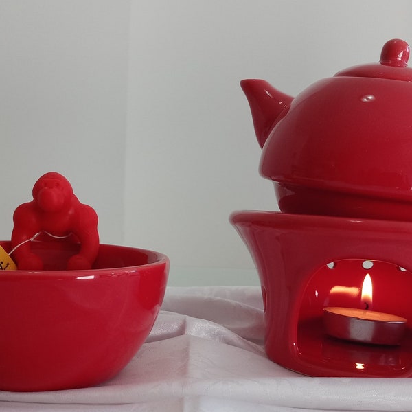 Tea for One: Warmer, Teapot, Cup & Teabag holder