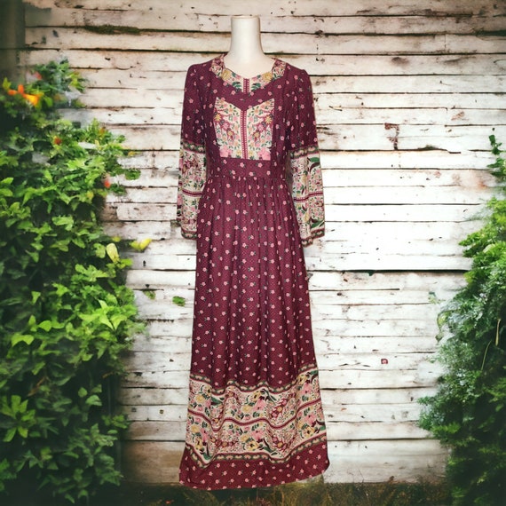 Vintage 60s Clearbrook Virginia Hippie Boho Maxi … - image 2