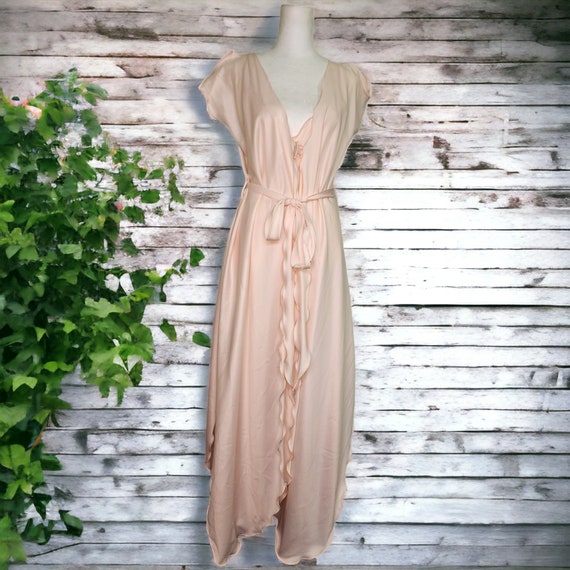 Vintage 80s Georgette Trabolsi Pastel Pink Nightgo