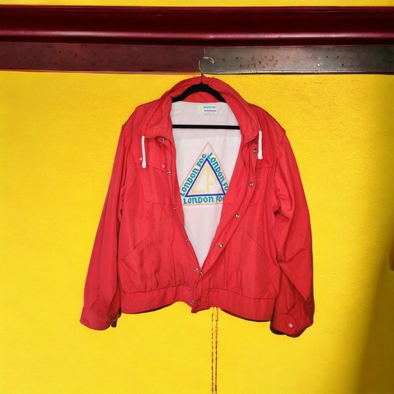 Vintage 90s London Fog Red Zip-up Windbreaker Men… - image 5