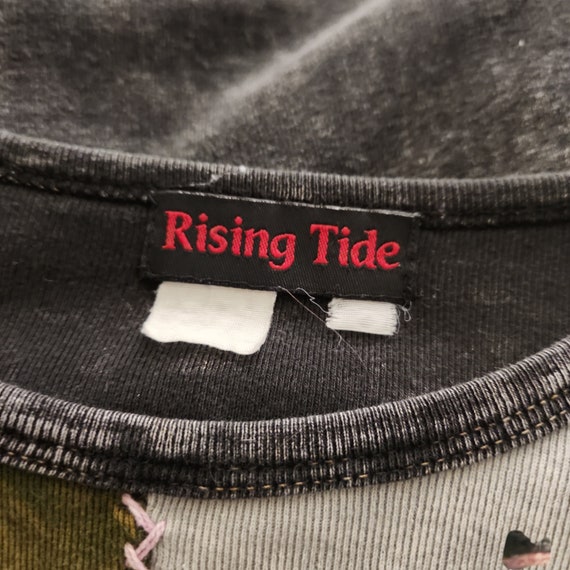 Vintage Y2K Rising Tide Embroidered Patchwork Shi… - image 6