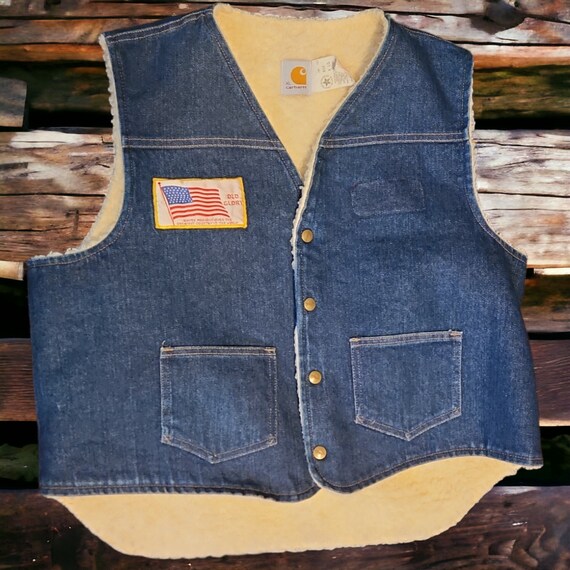 denim carhartt vest mens