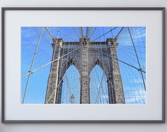 ブルックリン橋デジタルプリント、NYC橋、ニューヨーク市橋、デジタル壁装飾、デジタルプリント