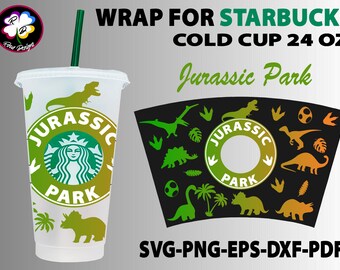 dinosaur svg starbucks wrap dinosaur svg Starbucks Wrap svg,Starbuck wrap cold cup,starbucks Jurassic park svg jurassic park svg