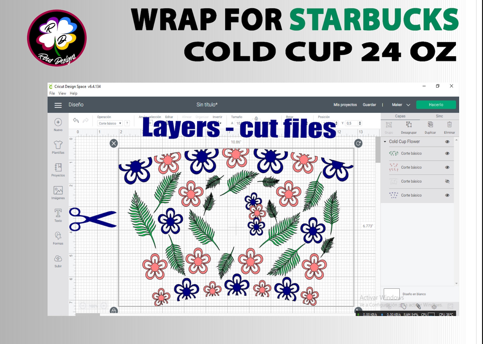 Free Free 63 Flower Cup Wrap Svg SVG PNG EPS DXF File
