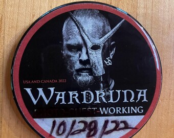 WARDRUNA Hand Painted Tile Coaster with Genuine rare and authentic WARDRUNA Artist Working Pass