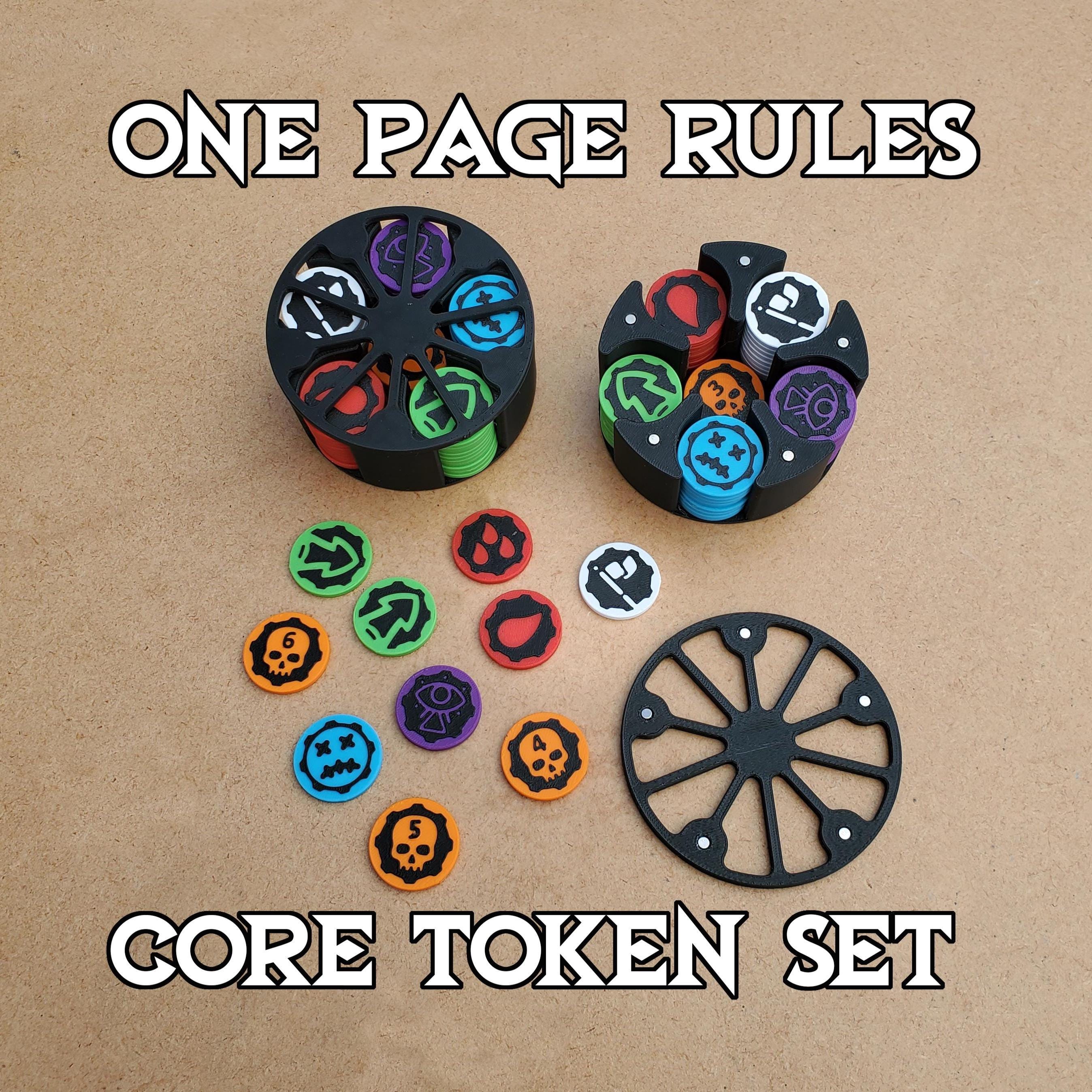 One Page Rules Core Token Set– with Magnetic Carrying Case